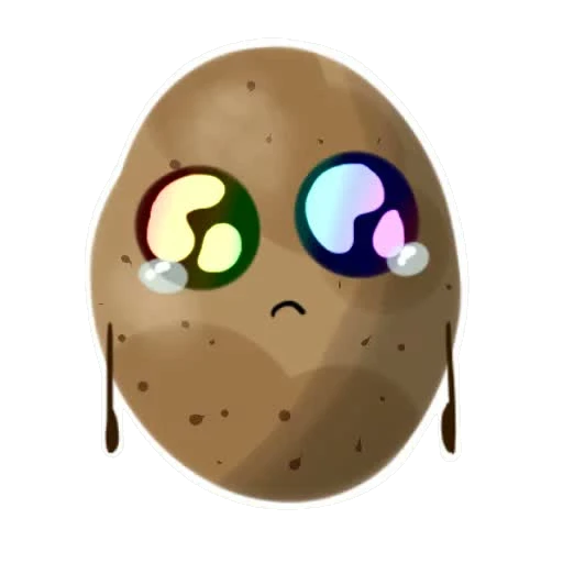 Tater sticker 002: glossy despair