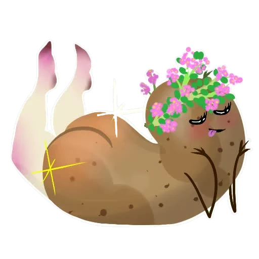 Tater sticker 007: flower crown era