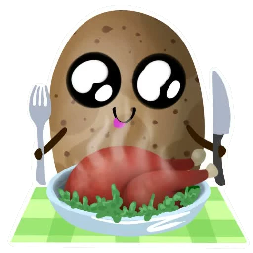 Tater sticker 021: full plate
