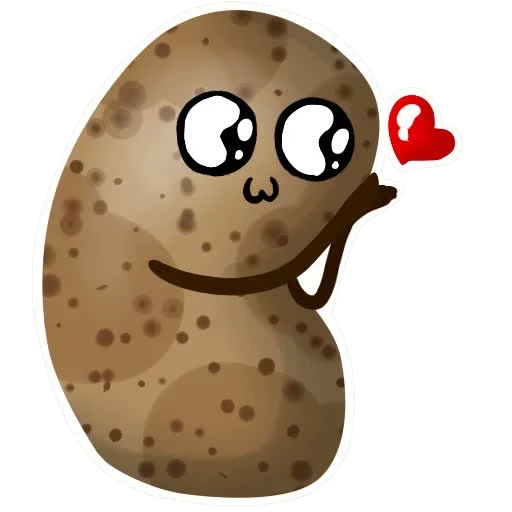 Tater sticker 035: one heart, hand-delivered