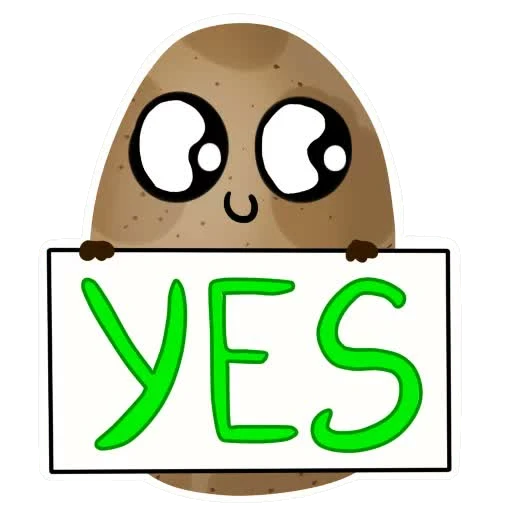 Tater sticker 039: yes