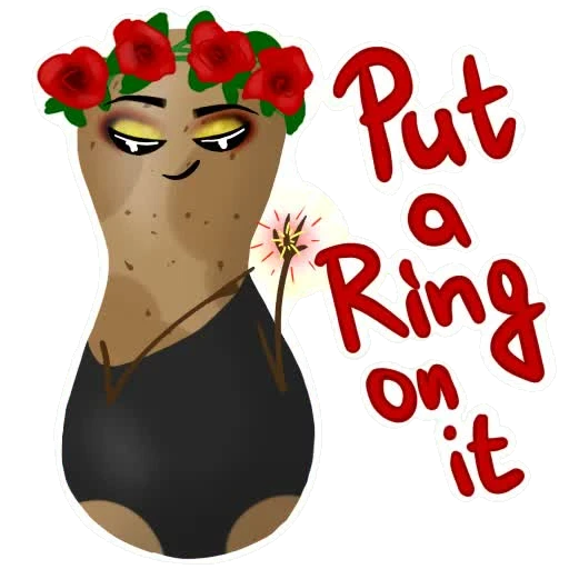 Tater posing with a ring