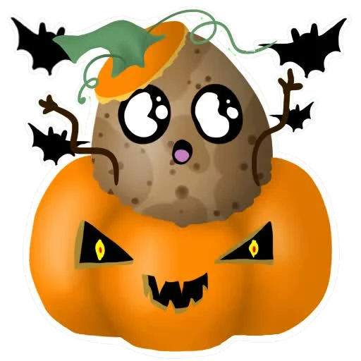Tater sticker 049: seasonal horror